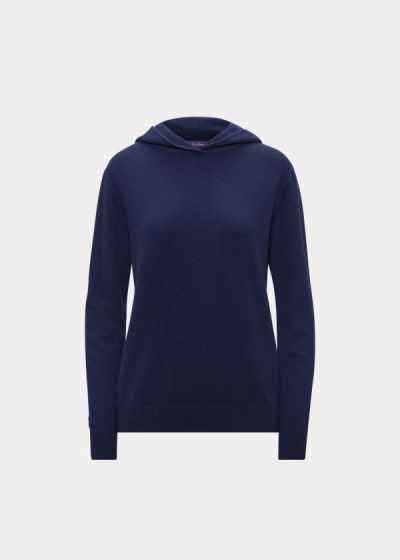 Sudaderas Con Capucha Ralph Lauren Mujer Azul Marino - Cashmere - YQBFK2705